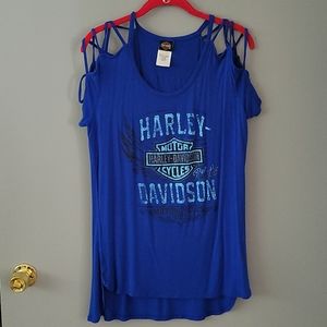 Harley-Davidson Strappy Sleeve Top